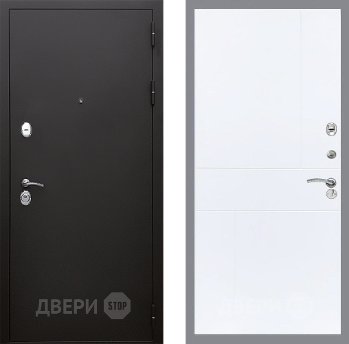 Входная металлическая Дверь Стоп КЛАССИК Шагрень ФЛ-290 Силк Сноу в Лобне