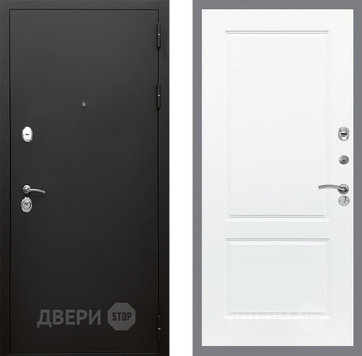 Входная металлическая Дверь Стоп КЛАССИК Шагрень ФЛ-117 Силк Сноу в Лобне