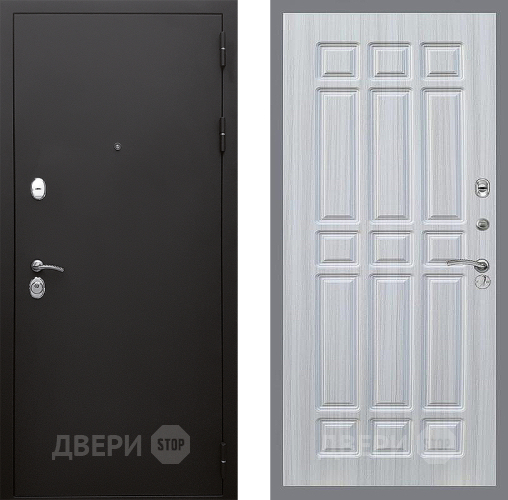 Входная металлическая Дверь Стоп КЛАССИК Шагрень ФЛ-33 Сандал белый в Лобне