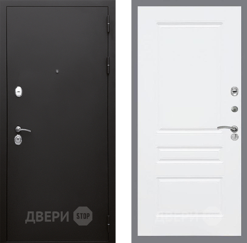 Входная металлическая Дверь Стоп КЛАССИК Шагрень ФЛ-243 Силк Сноу в Лобне