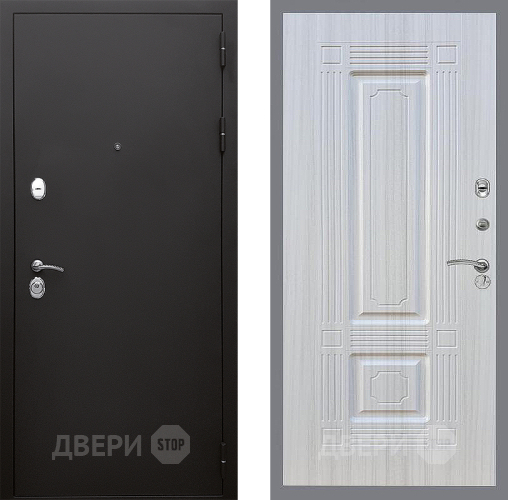 Входная металлическая Дверь Стоп КЛАССИК Шагрень ФЛ-2 Сандал белый в Лобне