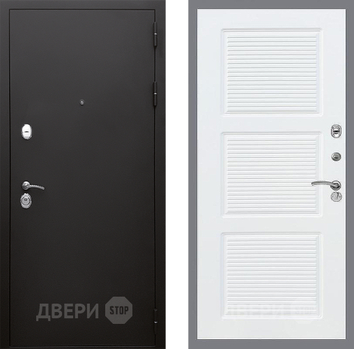 Входная металлическая Дверь Стоп КЛАССИК Шагрень ФЛ-1 Силк Сноу в Лобне