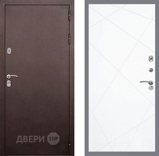 Входная металлическая Дверь Стоп КЛАССИК Медь ФЛ-291 Силк Сноу в Лобне