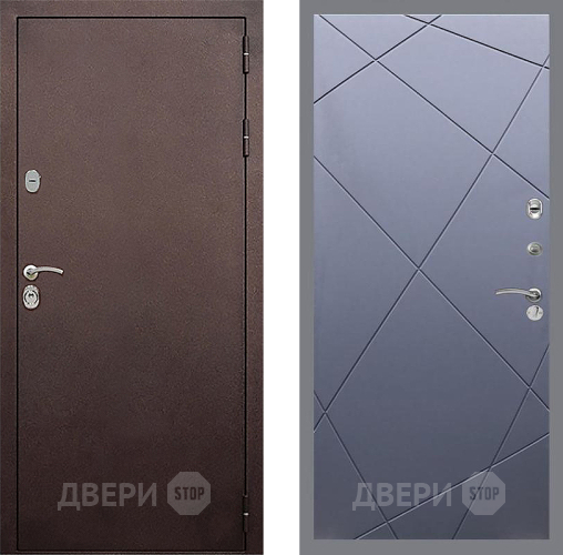Входная металлическая Дверь Стоп КЛАССИК Медь ФЛ-291 Силк титан в Лобне