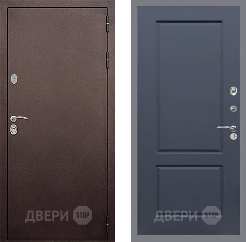 Входная металлическая Дверь Стоп КЛАССИК Медь ФЛ-117 Силк титан в Лобне