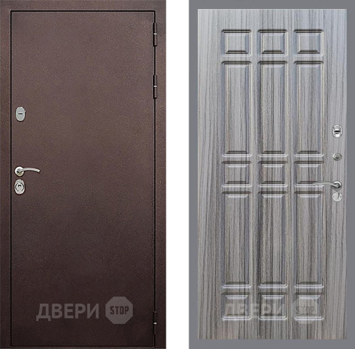 Входная металлическая Дверь Стоп КЛАССИК Медь ФЛ-33 Сандал грей в Лобне