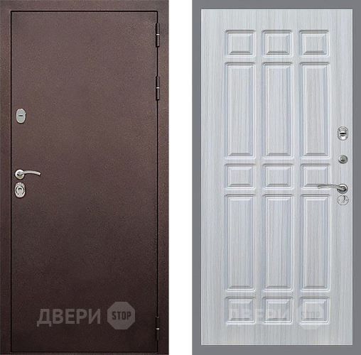 Входная металлическая Дверь Стоп КЛАССИК Медь ФЛ-33 Сандал белый в Лобне