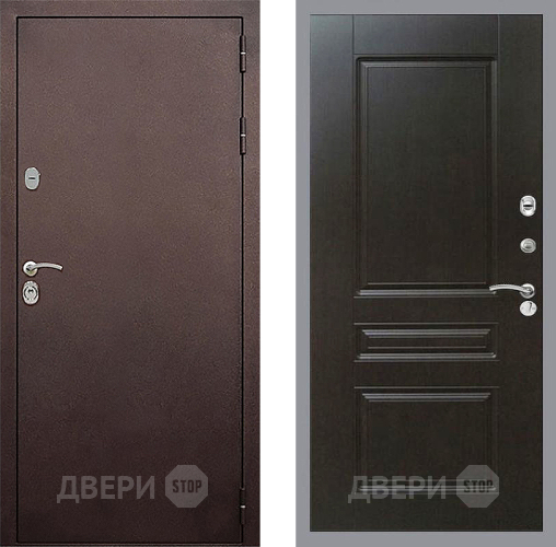 Входная металлическая Дверь Стоп КЛАССИК Медь ФЛ-243 Венге в Лобне