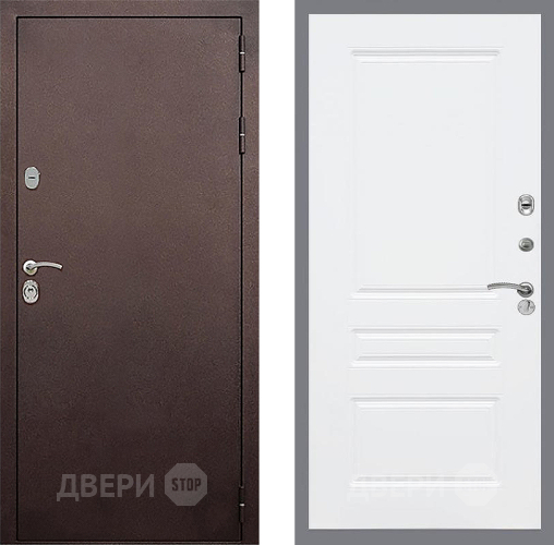 Входная металлическая Дверь Стоп КЛАССИК Медь ФЛ-243 Силк Сноу в Лобне