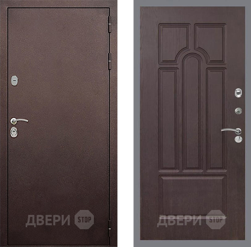 Входная металлическая Дверь Стоп КЛАССИК Медь ФЛ-58 Венге в Лобне
