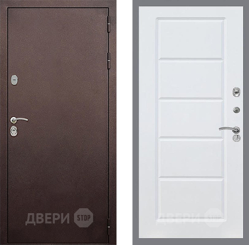 Входная металлическая Дверь Стоп КЛАССИК Медь ФЛ-39 Силк Сноу в Лобне