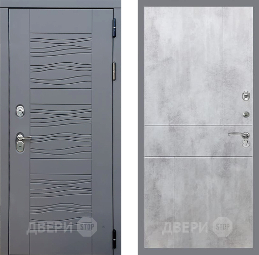 Входная металлическая Дверь Стоп СКАНДИ ФЛ-290 Бетон светлый в Лобне