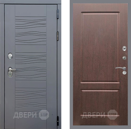 Входная металлическая Дверь Стоп СКАНДИ ФЛ-117 Орех премиум в Лобне