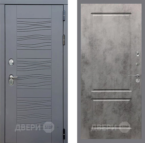 Входная металлическая Дверь Стоп СКАНДИ ФЛ-117 Бетон темный в Лобне