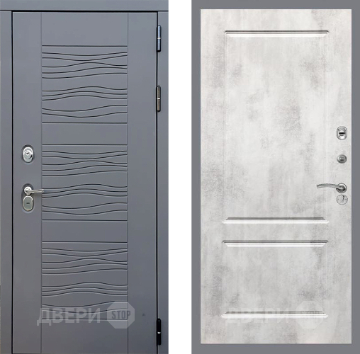 Входная металлическая Дверь Стоп СКАНДИ ФЛ-117 Бетон светлый в Лобне