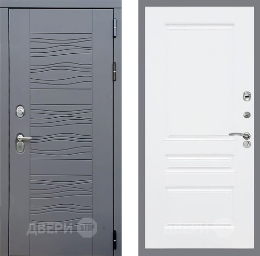 Входная металлическая Дверь Стоп СКАНДИ ФЛ-243 Силк Сноу в Лобне