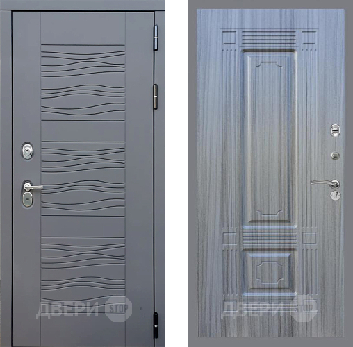 Входная металлическая Дверь Стоп СКАНДИ ФЛ-2 Сандал грей в Лобне
