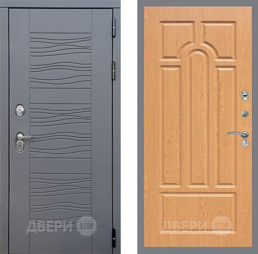 Входная металлическая Дверь Стоп СКАНДИ ФЛ-58 Дуб в Лобне