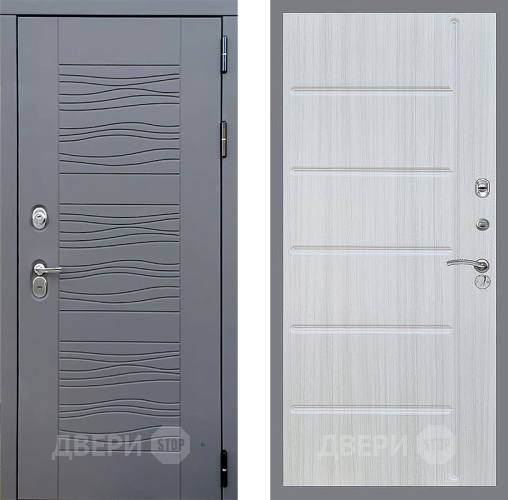 Входная металлическая Дверь Стоп СКАНДИ ФЛ-102 Сандал белый в Лобне