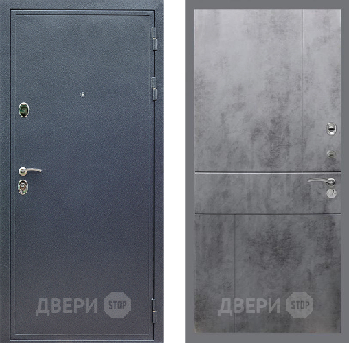 Входная металлическая Дверь Стоп СИЛЬВЕР ФЛ-290 Бетон темный в Лобне