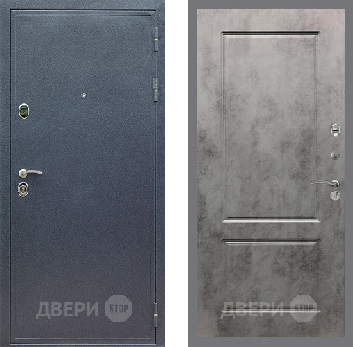 Дверь Стоп СИЛЬВЕР ФЛ-117 Бетон темный в Лобне