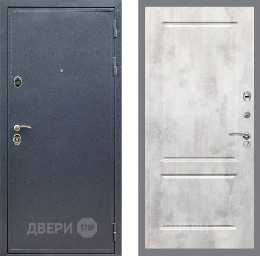 Входная металлическая Дверь Стоп СИЛЬВЕР ФЛ-117 Бетон светлый в Лобне