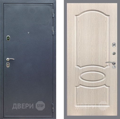 Входная металлическая Дверь Стоп СИЛЬВЕР ФЛ-128 Беленый дуб в Лобне