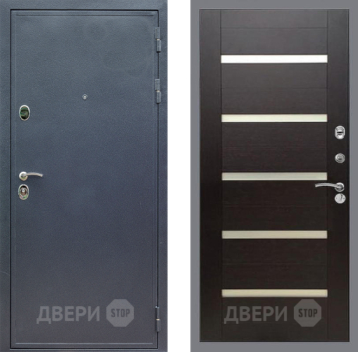 Входная металлическая Дверь Стоп СИЛЬВЕР СБ-14 венге поперечный в Лобне