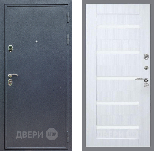Входная металлическая Дверь Стоп СИЛЬВЕР СБ-14 Сандал белый в Лобне