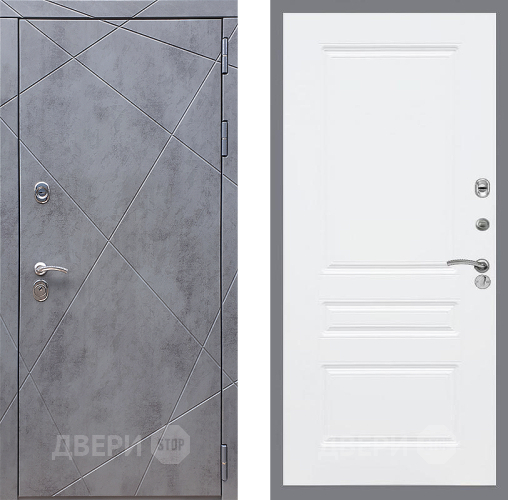Входная металлическая Дверь Стоп Лучи ФЛ-243 Силк Сноу в Лобне
