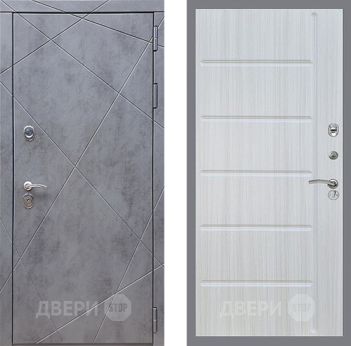 Входная металлическая Дверь Стоп Лучи ФЛ-102 Сандал белый в Лобне