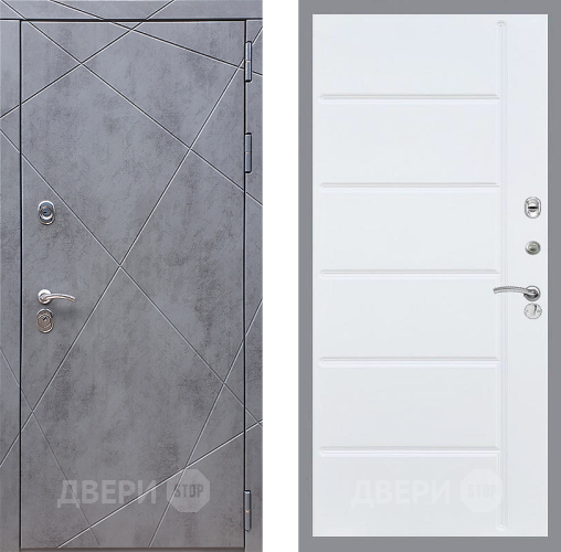 Входная металлическая Дверь Стоп Лучи ФЛ-102 Белый ясень в Лобне