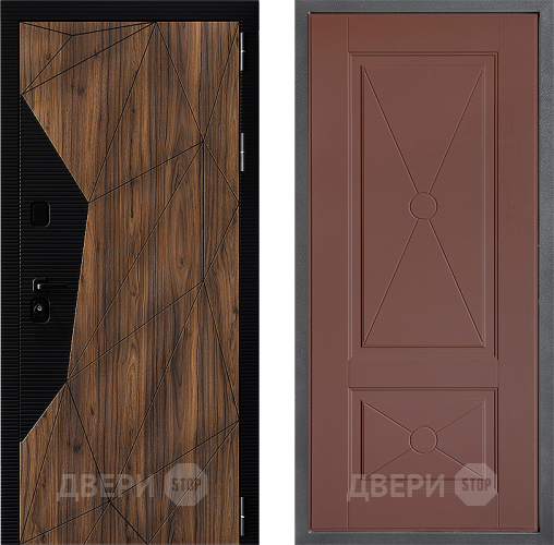 Входная металлическая Дверь Дверной континент ДК-11 ФЛ-617 Ясень шоколадный в Лобне