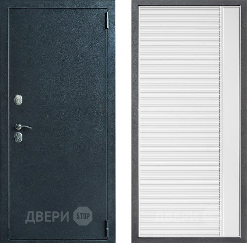 Входная металлическая Дверь Дверной континент ДК-70 Дизайн ФЛ-757 Белое Стекло Софт милк в Лобне