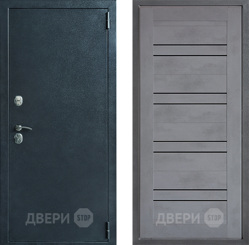 Входная металлическая Дверь Дверной континент ДК-70 Дизайн ФЛ-49 Бетон серый в Лобне