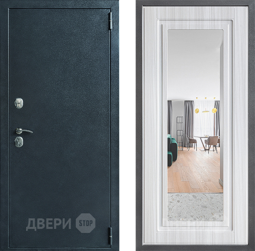 Дверь Дверной континент ДК-70 Дизайн ФЛЗ Зеркало Сандал белый в Лобне
