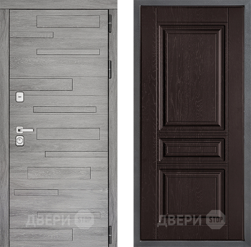 Входная металлическая Дверь Дверной континент ДК-10 ФЛ-243 Дуб шоколадный в Лобне