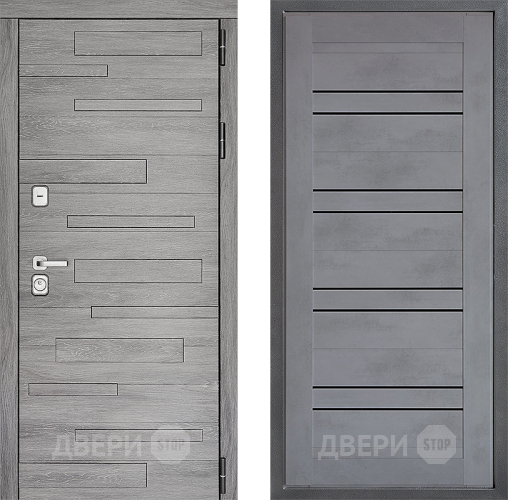 Входная металлическая Дверь Дверной континент ДК-10 ФЛ-49 Бетон серый в Лобне