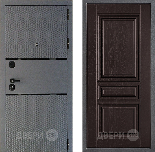 Входная металлическая Дверь Дверной континент Диамант Дизайн ФЛ-243 Дуб шоколадный в Лобне