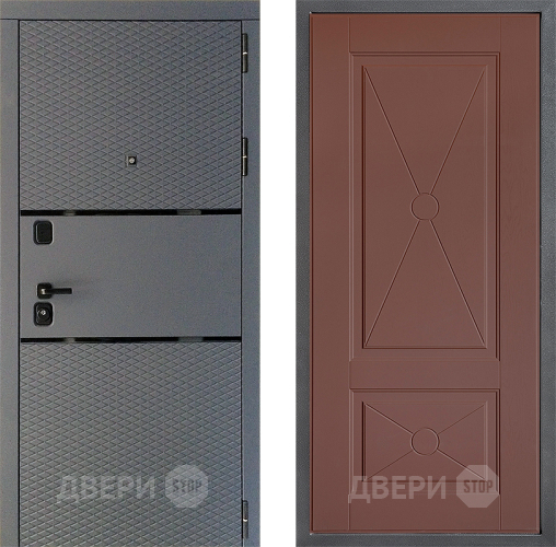 Входная металлическая Дверь Дверной континент Диамант Дизайн ФЛ-617 Ясень шоколадный в Лобне