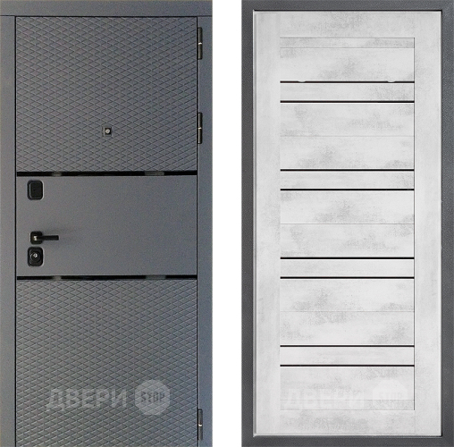 Входная металлическая Дверь Дверной континент Диамант Дизайн ФЛ-49 Бетон снежный в Лобне