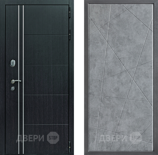 Дверь Дверной континент Теплолюкс Дизайн ФЛ-655 Бетон серый в Лобне