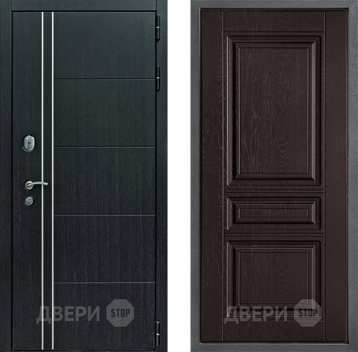 Входная металлическая Дверь Дверной континент Теплолюкс Дизайн ФЛ-243 Дуб шоколадный в Лобне