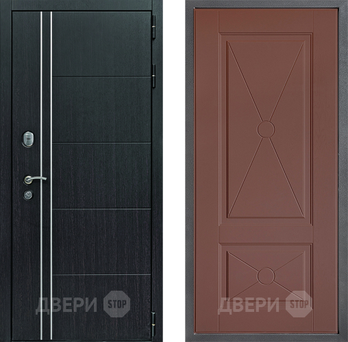 Входная металлическая Дверь Дверной континент Теплолюкс Дизайн ФЛ-617 Ясень шоколадный в Лобне