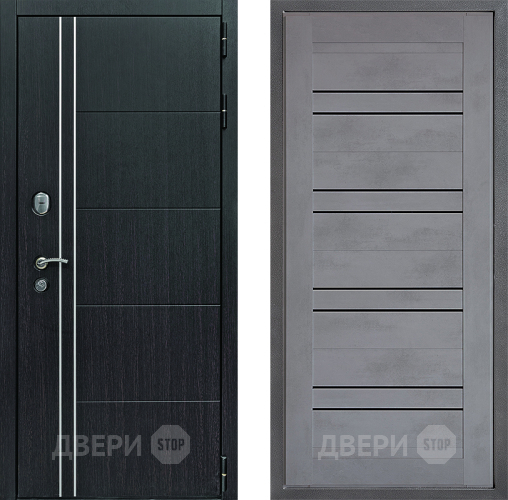 Входная металлическая Дверь Дверной континент Теплолюкс Дизайн ФЛ-49 Бетон серый в Лобне