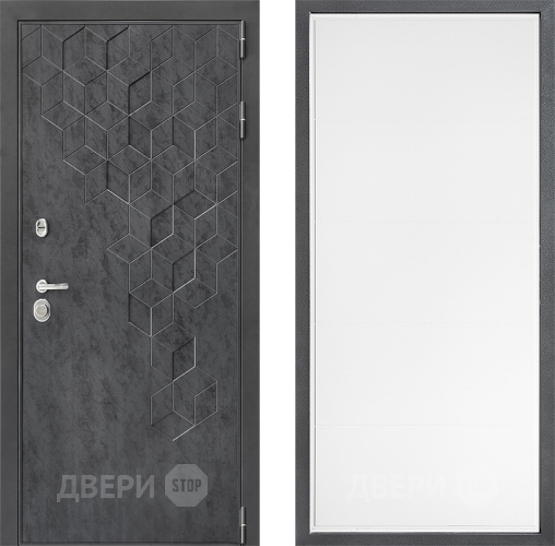 Входная металлическая Дверь Дверной континент ДК-3/713 ФЛ-649 Белый софт в Лобне
