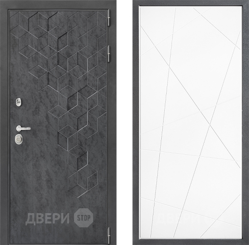 Входная металлическая Дверь Дверной континент ДК-3/713 ФЛ-655 Белый софт в Лобне