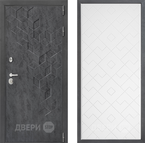 Входная металлическая Дверь Дверной континент ДК-3/713 ФЛ-Тиффани Белый софт в Лобне