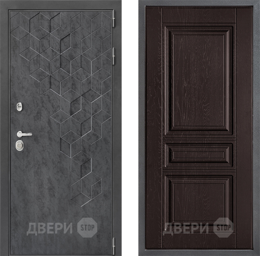 Входная металлическая Дверь Дверной континент ДК-3/713 ФЛ-243 Дуб шоколадный в Лобне