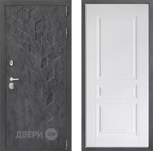 Входная металлическая Дверь Дверной континент ДК-3/713 ФЛ-243 Альберо Браш серебро в Лобне
